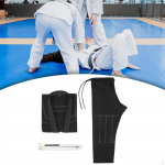 Brasiilia Jiu Jitsu Gi &Uuml;likond Hingav Pol&uuml;ester Puuvill Spordi Turniiri Kimono Gray A2