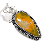 Ocean Jasper Gemstone Handmade 925 Sterling Silver Jewelry Pendant 2.44 j2o91