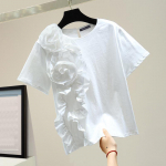 ZANZEA naiste vabaaja &uuml;mara kaelusega l&uuml;hikeste varrukatega lillelised pluusid M