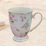 Kohvikruusid, teetassid 180&ndash;300 ml mahutavusega kingitused, lilleline disain koos taldrikuornamendiga koju Style C