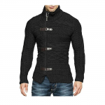 Meeste s&uuml;gistalvine pullover kootud soe džemper Choker kampsun pluus &uuml;laosa kootud kardigan mantel XL beež