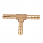 1 tk vastupidav messingist T-osa, 3-suunaline k&uuml;tusevooliku pistik suru&otilde;hu&otilde;ligaasitoru jaoks 10MM kuld