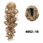 MISS WIG S&uuml;nteetiline k&uuml;&uuml;nisega hobusesaba pikk lokkis laineline hobusesaba pikendusklamber Elegantne igap&auml;evaseks kasutamiseks juukseaksessuaarid 40cm