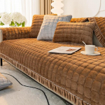 Talvine paks ruuduline pl&uuml;&uuml;s diivani kate Soe samet libisemiskindlad padjad Elutoa flanellist diivanikatted Universaalne k&auml;etoe seljar&auml;tik 30x50cm pillowcase roosa