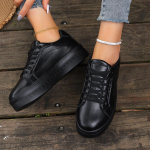 mood Naiste Nahast Platvormkingad Mood &Uuml;hev&auml;rvilised J&auml;meda Kontsaga Tossud Vabaaja Madalad Spordijalatsid Disainerjalatsid Zapatillas Mujer 42 must