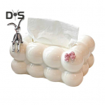 Sidekarbi hoiuhoidik, suure mahutavusega vedrudisain, h&otilde;lpsasti kasutatav Luksuslik kodu siidipaberi korraldaja t&ouml;&ouml;lauakaunistus A must