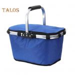 Isoleeritud ostukorv 30L suure mahutavusega jahutuskorv Kokkupandav piknikukorv k&auml;epidemega termiline jahutuskott punane