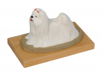 Maltese - painted figurine, statue, figure, made by the artist, brand Art-Dog