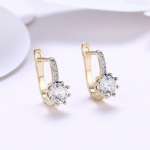 Luksuslikud naiste sinine valge kuubikujuline tsirkoon pandlaga k&otilde;rvar&otilde;ngad naiste roosa kullav&auml;rvi k&otilde;rvar&otilde;ngad naiste ehetele