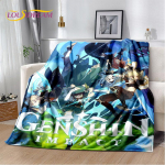 Genshin Impact koomiksim&auml;ng Pehme pl&uuml;&uuml;sist tekk, flanelltekk elutuppa magamistuppa voodi diivan, piknikukate 30x40in