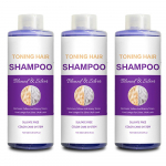 Purple Shampoo Professionaalne kollane eemaldatav v&auml;rvimisj&auml;rgne hooldus juustele 500 ml valge h&otilde;bedane fikseeritud v&auml;rvi &scaron;ampoon 3pcs
