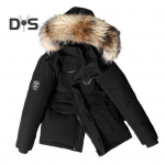 Meeste sulejope mitme taskuga Kapuutsiga kunstkarusnahast &auml;&auml;risega pikkade varrukatega tuulekindel disain v&auml;limantel T&otilde;mblukuga plekk Cargo sulemantel 3XL must