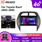 Android Toyota RAV4 2003-2005 jaoks Multimeedia Automaatne Carplay Android Auto Traadita Raadio 4G 8-tuumaline wifi GPS Autoraadio Auto 8 core 4GB+64GB
