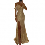 Naiste &otilde;htukleit &otilde;lgadeta V kaeluse k&uuml;ljes l&otilde;hikuga p&otilde;randapikkusega litriga ballikleit Varrukateta Slim Fit ballile m&otilde;eldud pulmapeokleit banketi maksikleit L