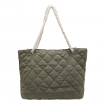 Talvine puuvillane riiete kott naiste 2024 uus mahukas rombjas kangast kott lihtne vaba aja veetmise &otilde;lakott roheline