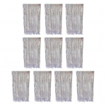 10 tk. &Auml;&auml;riskardinat Metallist Tinsel Fooliumist Fringe kardina Taust Korduvkasutatav helendav Laineline Tinsel sinine