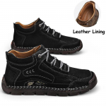 Meeste k&auml;sitsi valmistatud ehtsast nahast saapad Meeste jalan&otilde;ud Mugavad poolsaapad meestele vabaajajalatsid V&auml;list&ouml;&ouml;riistade jalan&otilde;ud 40 must