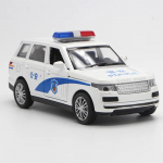 1/32 Rover Range politseiauto k&otilde;rge simulatsiooniga sulamist automudel lahtise uksega poisi m&auml;nguasi tagasit&otilde;mmatav automudel E79 valge
