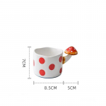 Armas seenekeraamiline tasskruus Keraamiline kohvi-piimakruusitass armas teekann-kaussitaldrik K&auml;sitsi valmistatud lauan&otilde;ud Kodupeokaunistused Kingitused