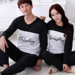 Meeste moodsad pidžaamad magamisriided pikkade varrukatega multifilmi pidžaamakomplektid vabaaja magamis- ja puhkepidžaamad suures suuruses pidžaamad XL valge/must