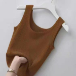 Naiste pluss suuruses slim fit spagetipaeltega niidist vest - mitmek&uuml;lgne pealis- v&otilde;i aluss&auml;rk L kohv