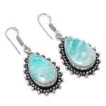 Natural Amazonite Gemstone 925 Sterling Silver Jewelry Earring 1.89 f6i24