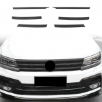 6 tk auto esikaitseraua v&otilde;rk keskv&otilde;re Grill vormimisribad katte trimmi auto stiil VW Tiguan MK2 2016-2024 ABS jaoks matt must v&auml;rv