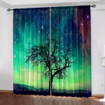 2tk Galaxy Auroral t&auml;hemustriga kardinad varrastega tasku aknakatted Aknahooldused magamistoa elutoa kodukaunistamiseks 100W130H(CM)40x51in&rod pocket