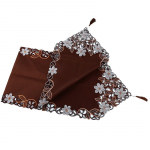 Pastoraalne Tikand &Otilde;&otilde;nes Lille Lauajooksja Matt Tikitud Lilleline Ažuurne Laudlina Katted Ristk&uuml;likukujulised Lillelised Lauajooksjad 40x176cm pruun