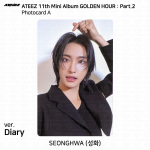 ATEEZ 11. minialbum Golden Hour Pt.2 To Diary For Ver Photocard Postkaart Seonghwa - Diary (A)