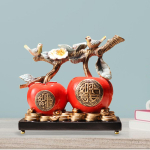 Puuvilja kuju ornament Vaikne figuur Kunstiteos Puuvilja skulptuur Kodu kaunistus Raamaturiiulile Lauaplaadile brown
