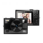 5K digikaamera WiFi digitaalne videokaamera 72MP kahe objektiiviga 2,8-tolline IPS-ekraan automaatne teravustamine 18X must