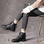 Nahast naiste saapad Martin Boots l&uuml;hikesed saapad 35 must