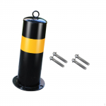 Bollard Parking Barrier for Driveway Security Post in Yellow And Black Traffic Control 30cmx11.4cm