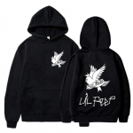 Uus S&uuml;gis Naiste Lil Peep Tr&uuml;kitud Hupparid Naiste Unisex Lil Armastus Streetwear Mood Vabaaja Hip Hop Dressipluusid R&otilde;ivad L must