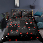 Armas Must Kass 3d Tekikomplektid Paari Voodi Tekikott Komplekt Tekikotid Tekikott 220x240 Voodipesu 160x200 Komplekt Kahekohaline 150 155x215cm 3pcs