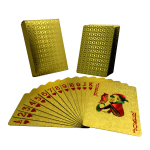 24K kuldfooliumist m&auml;ngukaart Tuhao Gold veekindel PET/PVC plastikust Texase kabe kuldne