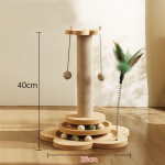 Lemmikloomakassi m&auml;nguasi t&auml;ispuidust kassiplaadim&auml;ngija Naljakad kassipulgapallid Vastupidav sisal-kraapimislaud Kassitarvikud Kassihaardekolonn 40x24cm