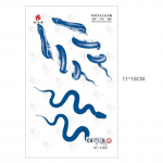 Taimsete t&auml;toveeringukleebiste loomamuster, rebane, madu, liblikas, meeste ja naiste mudelid, mida ei saa maha pesta, 15 p&auml;eva j&auml;rkj&auml;rguline vee&uuml;lekanne, kleebis GZ-1121