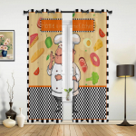 K&ouml;&ouml;k Kokk K&ouml;&ouml;giviljad Liha Magustoit Ruudulised Kardinad Magamistoa Elutoa Draperiid K&ouml;&ouml;k Lastetuba Aknakardin Kodu Dekoratsioon 70W x 100H(cm) x2