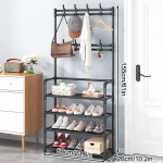 Neljakihiline ja viiekihiline kingariiul, lihtne mantli- ja m&uuml;tsiriiul, integreeritud hoiuriiul, majapidamises kasutatav multifunktsionaalne riidepuu