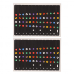 2 tk Ukulele fretboard kleebised Chord Fret Note PVC s&otilde;rmejuhis algajale kontserdile