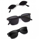 Sheomy Unisex Combo pakkumine 3 tooni prillidega ruudukujulised p&auml;ikeseprillid ristk&uuml;lik retro vintage kitsad naised::Mehed, WSC-039
