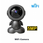 Mini WiFi IP-kaamera juhtmeta siseruumides robot-beebimonitor Kahesuunaline heli-liikumise tuvastamise videokaamera V380 CCTV turvakaitse 5MP Cam No Card must