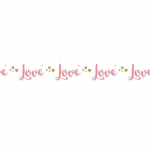 Washi Tape Love sur fond blanc - 15 m x 1 cm