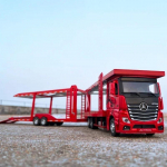 1/24 Mercedes Benz Kahekordne Avatud Platvormiga Transpordis&otilde;iduk Sulamist Valatud Metallist Autode Mudel Heli ja Valgusega Teaduslik Hariduslik Sari