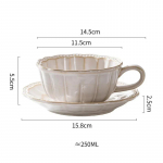 Kerged Luksuslikud Retro Keraamilised Tassid Kodu P&auml;rastl&otilde;unane Teepidu Kohvitass Loominguline Reljeef Peen Kohvitassi Alustassikomplekt S&uuml;nnip&auml;evakingitus