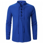 Uus meeste V-kaelusega s&auml;rk T-s&auml;rk Mood Vintage &otilde;huke pikkade varrukatega meeste vabaaja hingav Viking esipitsiga meeste rannas&auml;rgid Yasheng S valge