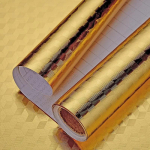 &Otilde;li- ja tulekindel k&otilde;rge temperatuuriga kapp veekindel ja niiskuskindel isekleepuv tapeet, foolium, alumiiniumfooliumpaber 40cm x 100cm kuld