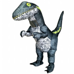 Realistlik t&auml;ispuhutav Velociraptor kost&uuml;&uuml;m, t&auml;iskasvanutele One size, 150-190cm roheline